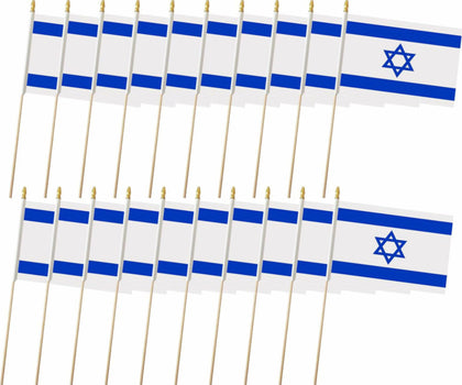 Minvoole Israel flag front design 5x8 inches, ideal for celebrations.