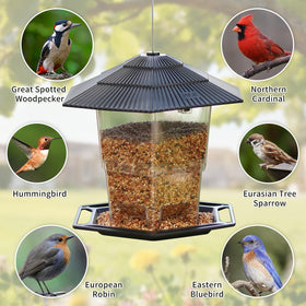 MINWOLF bird feeder with S-hook allows easy garden hanging