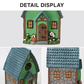 MINWOLF bird house easily hangs on a tree branch
