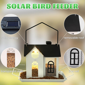 MINWOLF spacious feeding tray supports multiple birds feeding at once