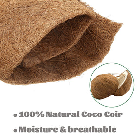 MIOHNAN natural coir liner in a basket showing breathable texture