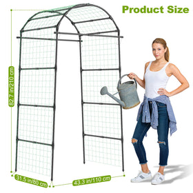Miory arch trellis stands 83 inches tall for elevated vine growth