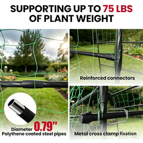 Miory arch trellis includes all installation parts for quick setup