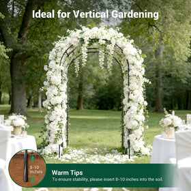 Miory Garden Arch Trellis Plant Support keeps vegetables and flowers climbing healthily.