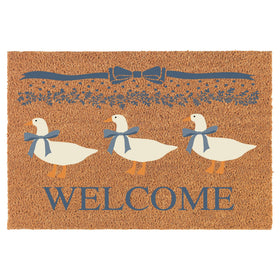 MIP Welcome Doormat in coco coir at the front door with anti-slip backing for stable entry