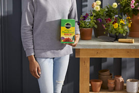 Garden feeder setup compatible with Miracle-Gro feeding system