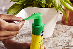 Miracle-Gro Indoor Plant Food label closeup with clear usage directions.