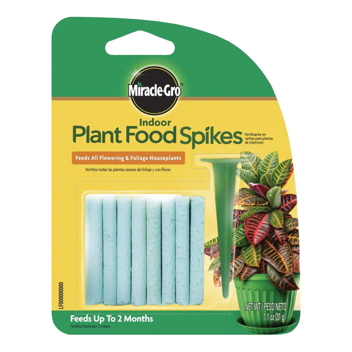 Miracle-Gro Indoor Plant Food Spikes pack for effortless feeding of all indoor plants