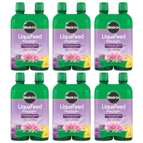 Miracle-Gro LiquaFeed bloom booster refill bottle fuels vibrant flowers with easy feeding.