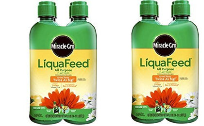 Miracle-Gro LiquaFeed refill bottle pouring, enabling simple feeding and watering for healthier plants
