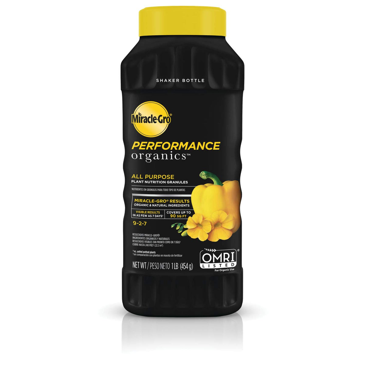 Miracle-Gro Performance Organics bottle pour for quick feeding of vegetables and herbs