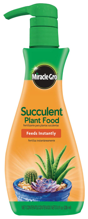Miracle-Gro Succulent Plant Food bottle for instant feeding of cacti and succulents.