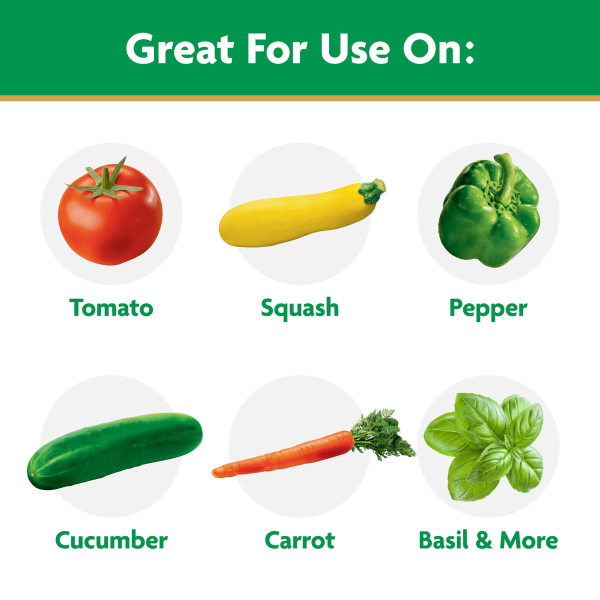 Vegetables and herbs like tomatoes and cucumbers benefiting from Miracle-Gro