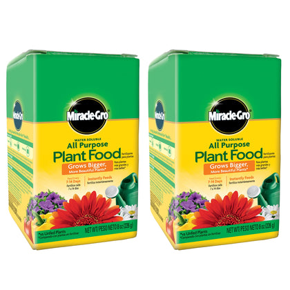 Miracle-Gro Water Soluble Plant Food bottle boosts growth for indoor and outdoor plants