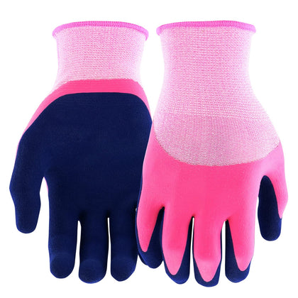 Miracle-Gro women's gloves with water-resistant sandy foam latex palm for muddy planting tasks