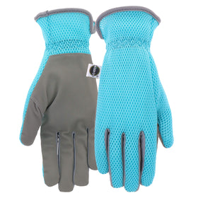 Miracle-Gro women's synthetic leather palm glove offering a secure grip for gardening tasks