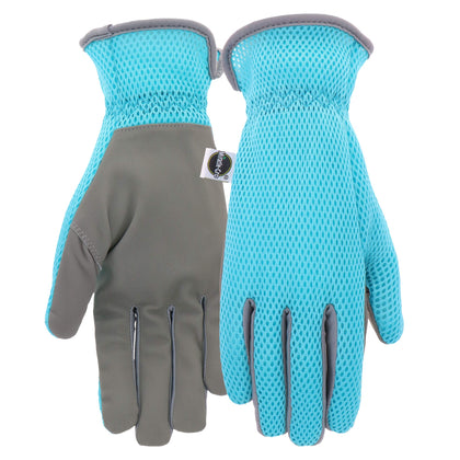 Miracle-Gro women's synthetic leather palm glove offering a secure grip for gardening tasks