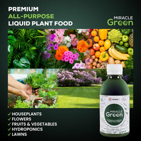 Miracle Green nourishes vegetables and fruits for steady growth and yield.