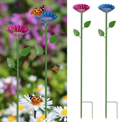 MIRATE bee watering station with flower shape attracts pollinators for a colorful garden visit