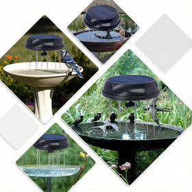 Miriam Song outdoor water feature in a rock garden with reflective light.