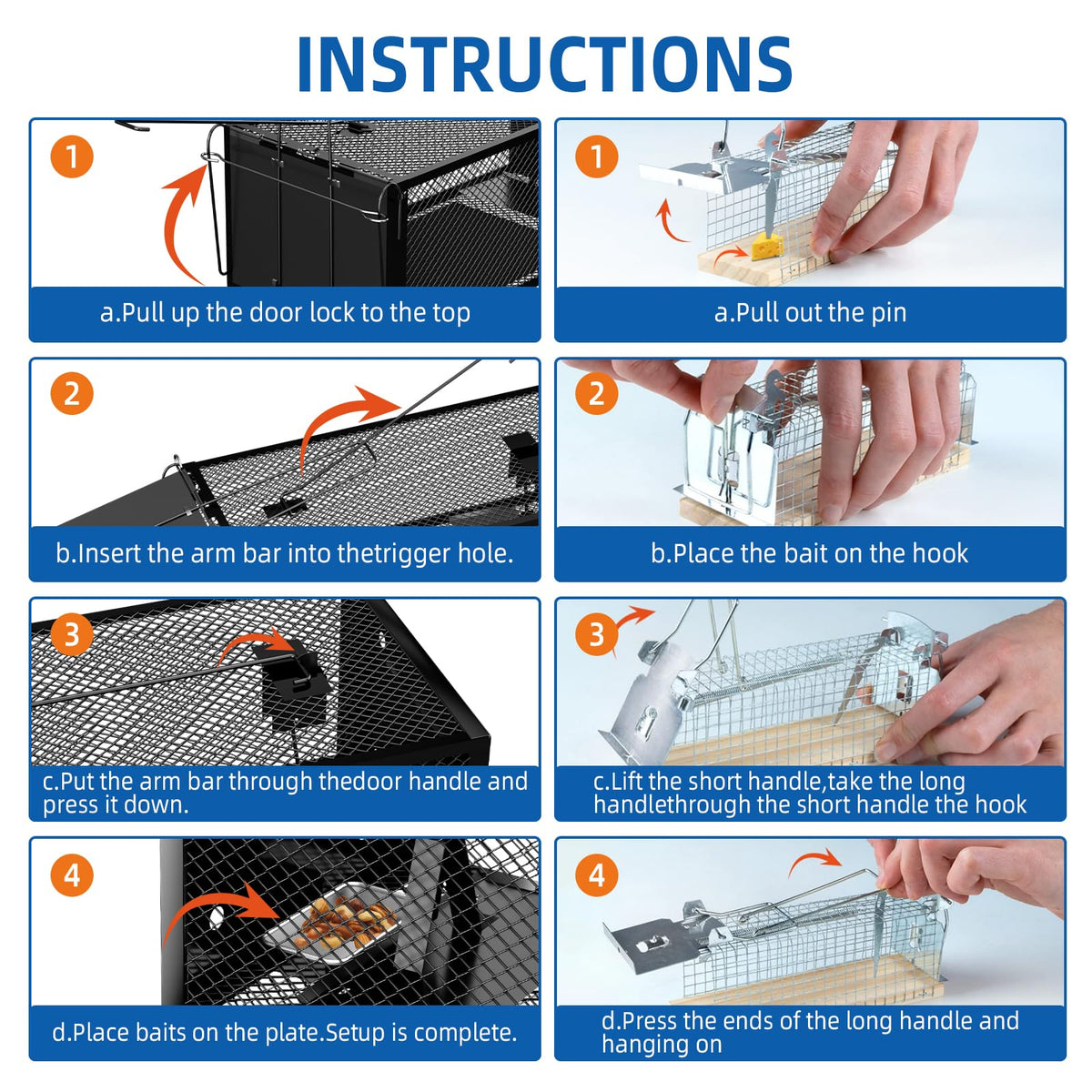 Mirthoza humane rat trap easy to clean and reset after use