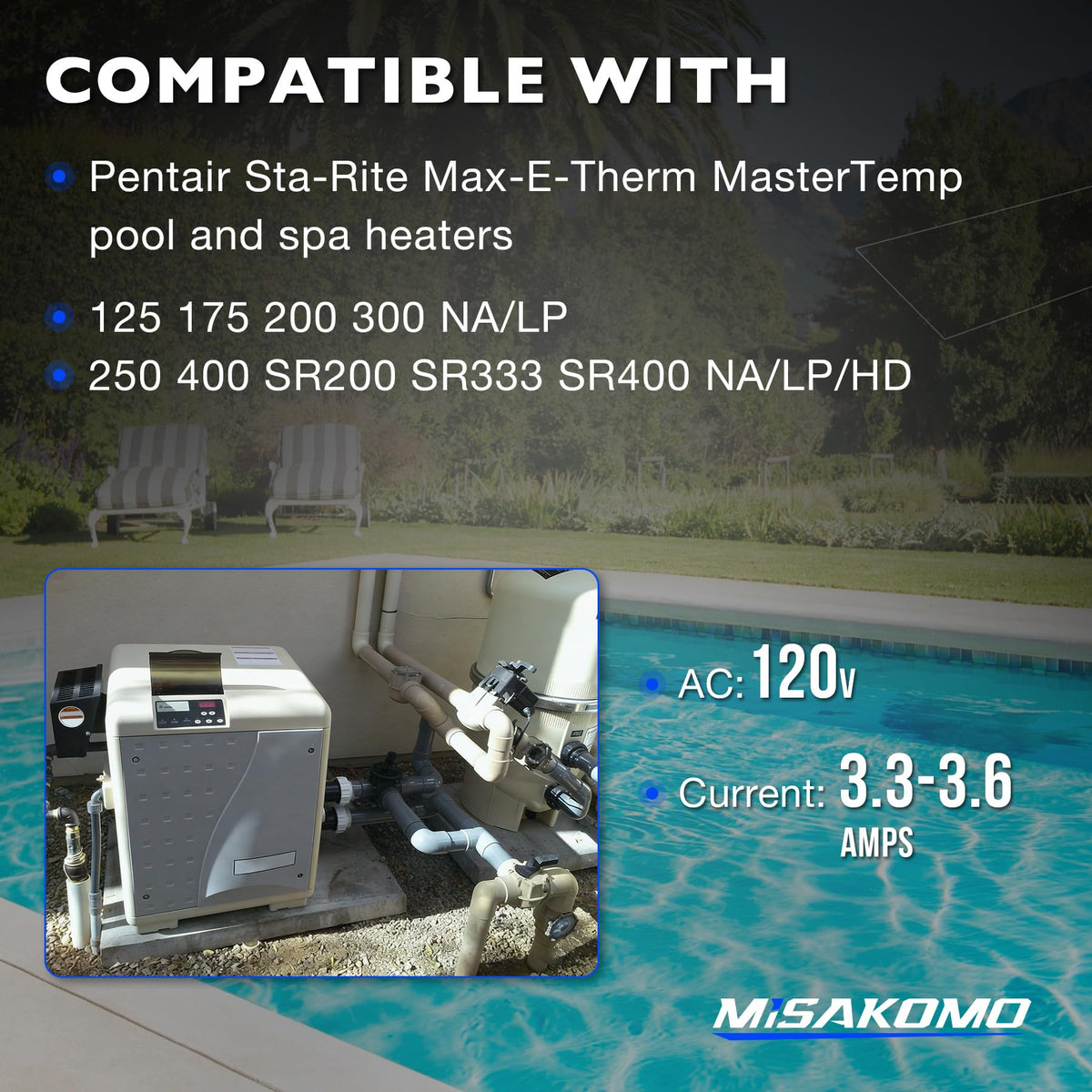 Misakomo pool heater igniter kit front view for quick installation
