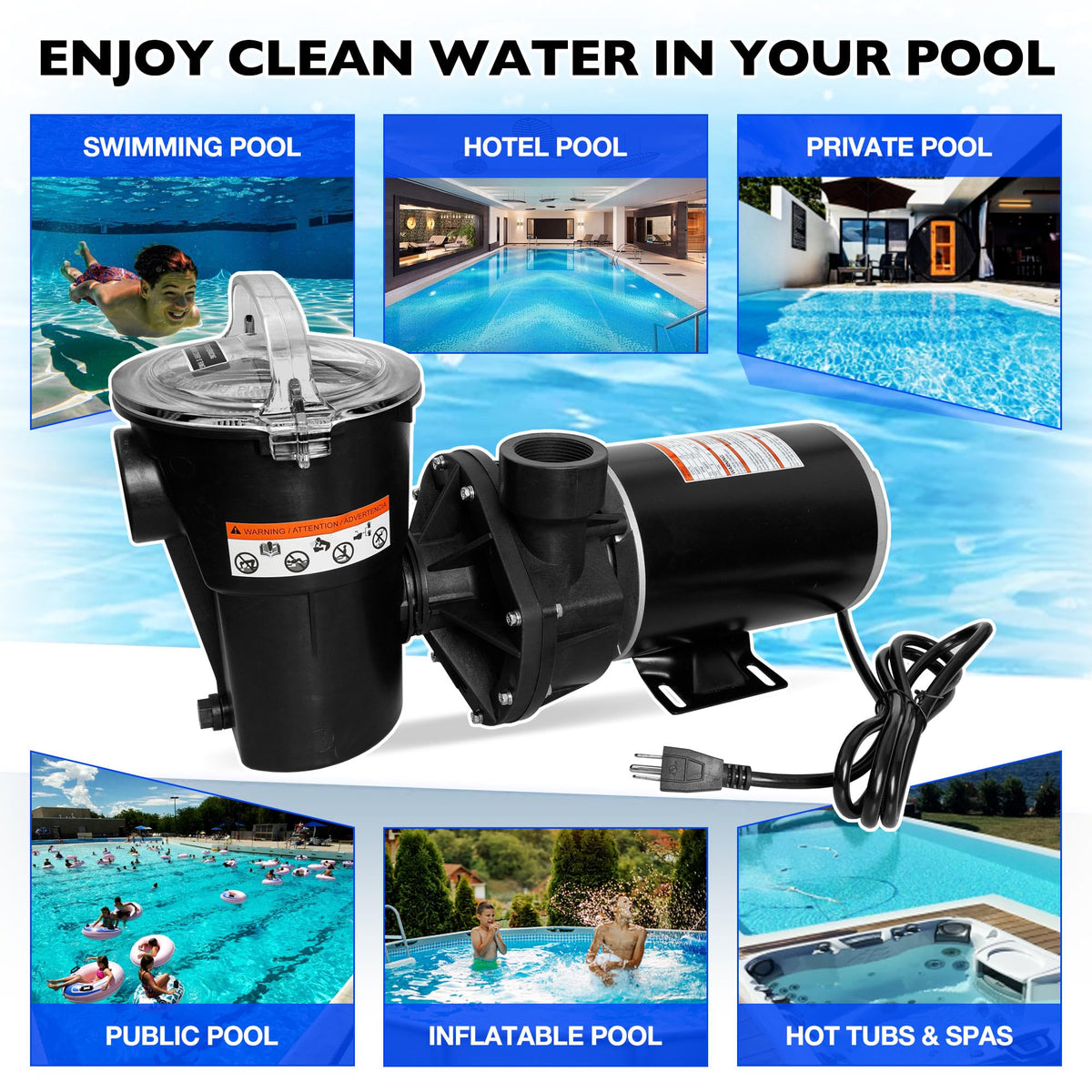 Misakomo above-ground compatible pump designed for reliable water circulation