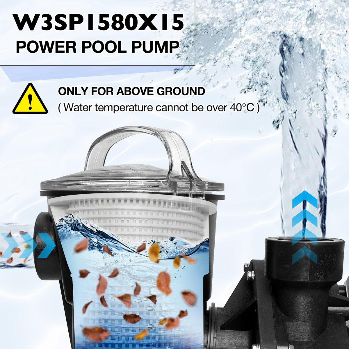 Misakomo pump in operation under quiet performance for poolside relaxation