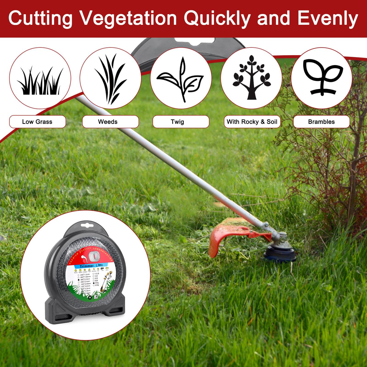 Misfart cordless electric trimmer line reduces engine drag and noise.