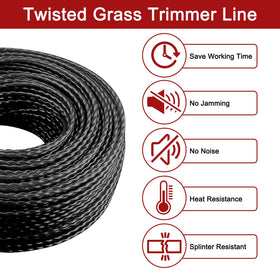 Misfart premium nylon polyamide trimmer line delivers durable performance.