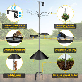 Misoull squirrel-proof baffle detail deters squirrels while protecting seed.