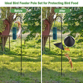 MISPACIO removable squirrel baffle protects bird food from intruders