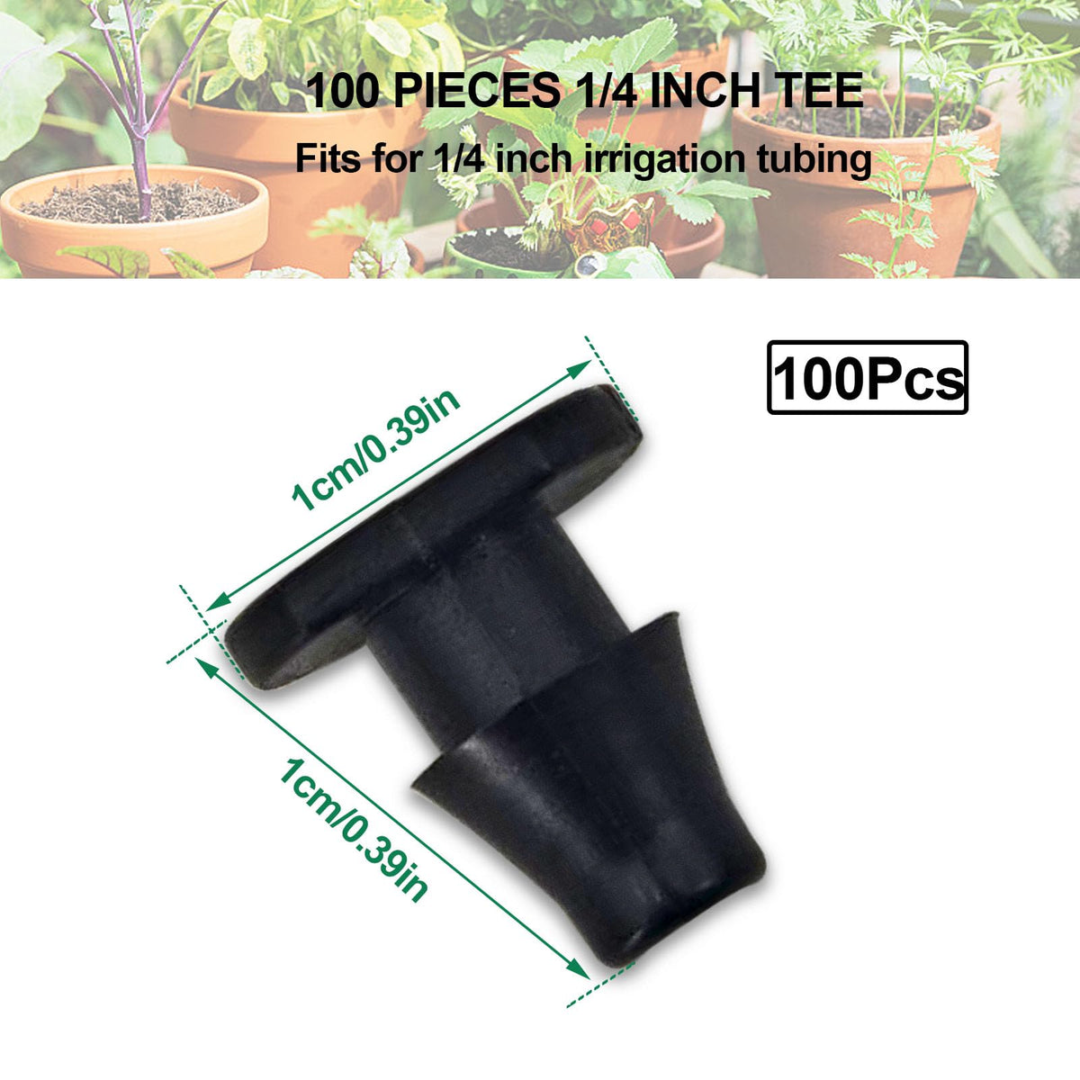 MissHoney drip irrigation fittings kit shown for easy home garden setup.