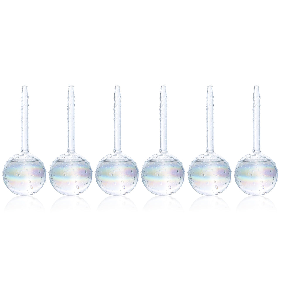 Mission Gallery clear glass watering globe with 100 ml capacity for indoor daily use
