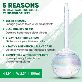 Mission Gallery glass bulb angled at 75-85 degrees for controlled release
