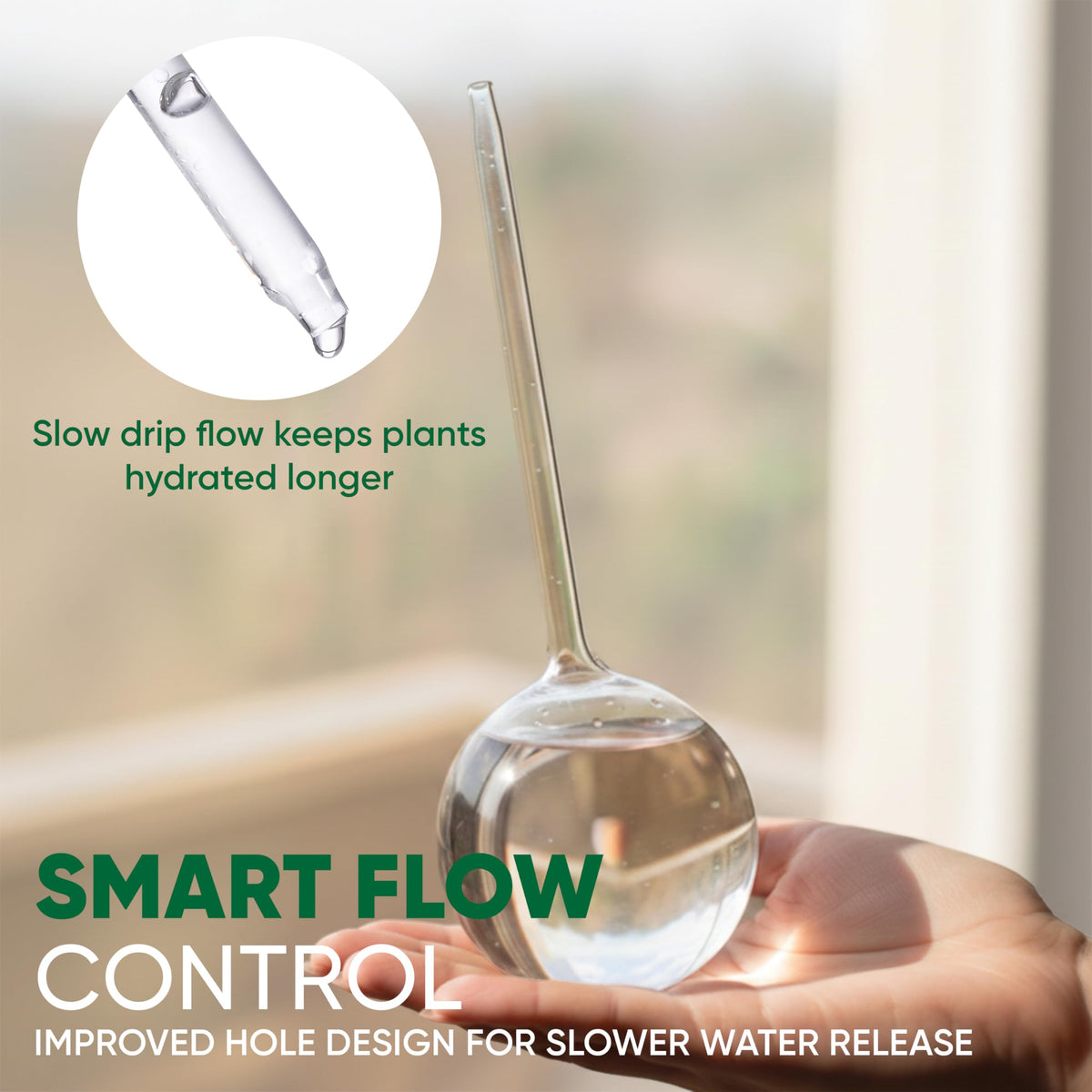 Mission Gallery watering globe lets you monitor water release for consistency