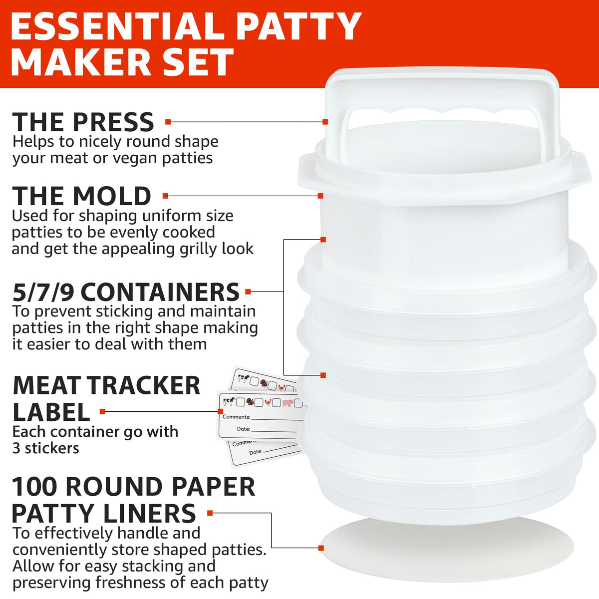 Mission Gallery patty forms perfect spheres for professional looking burgers