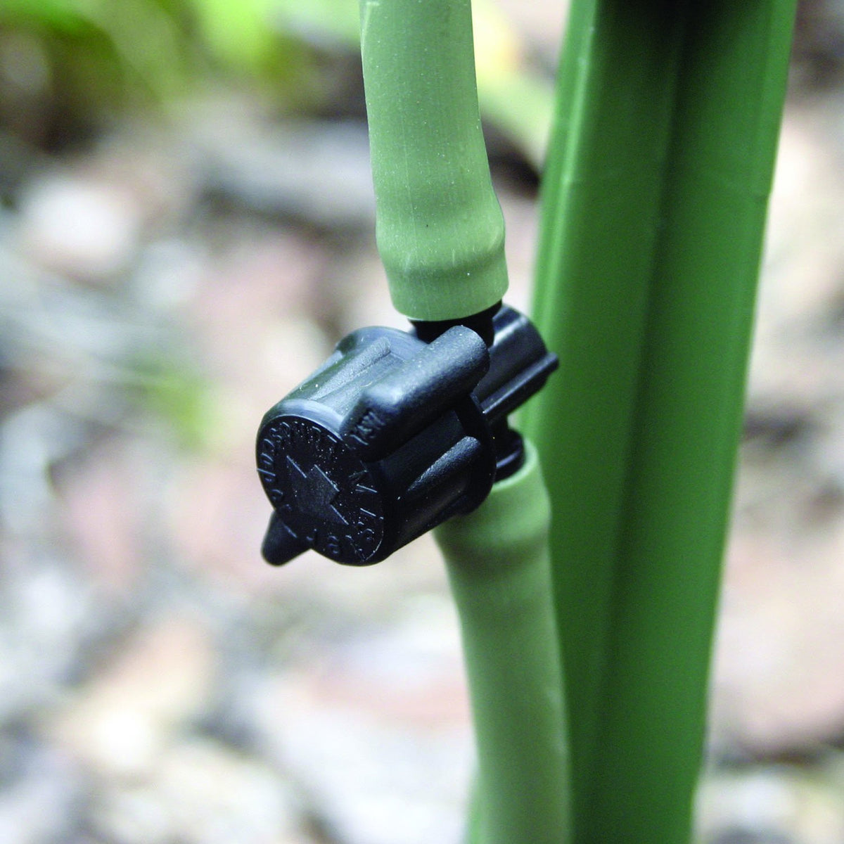 Mister Landscaper landscape stake assembly with an integrated valve for targeted zone watering.