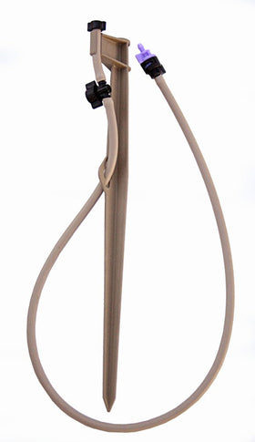 Mister Landscaper Tan Landscape Stake Assembly 13in stake blends into soil for discreet irrigation setup.