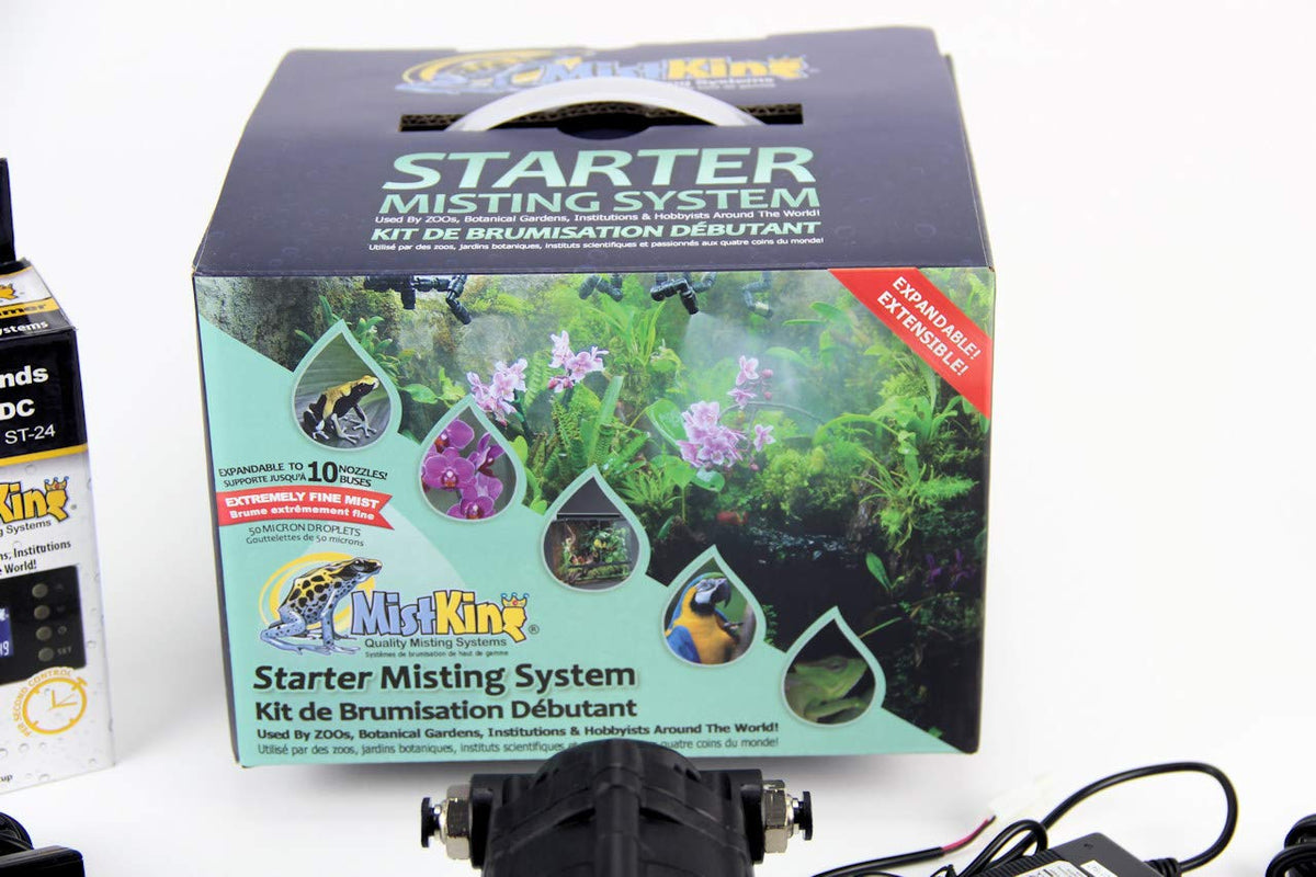 MistKing Starter Misting System gecko enclosure installation with tubing clips