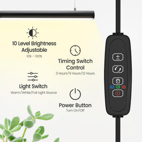 MistyJungle grow light aluminum body improves heat dissipation during use.