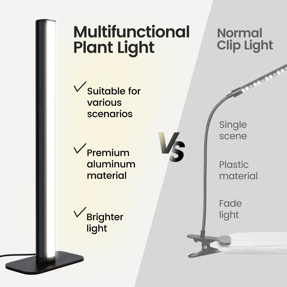 MistyJungle grow light with dimmable timer enables tailored daily lighting.