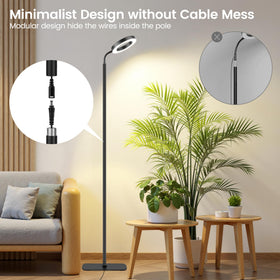 MistyJungle height-adjustable stand accommodates shelves and tall plants