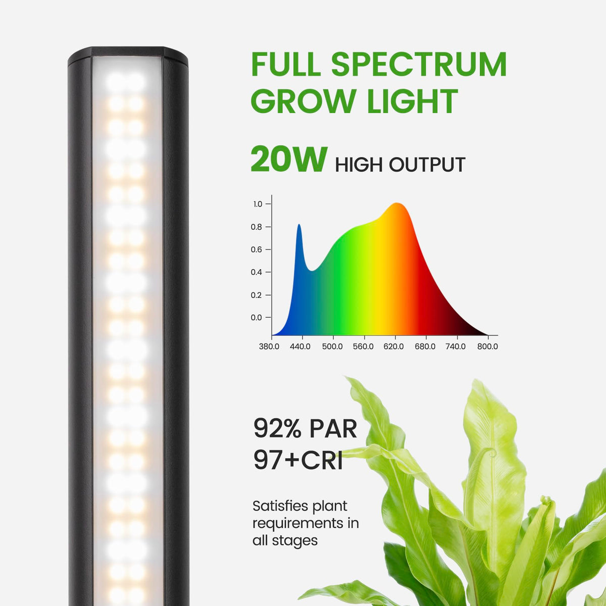 MistyJungle grow light with four mounting options fits diverse spaces.