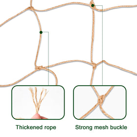 Miuezuth jute netting big squares support vertical growth and spread.