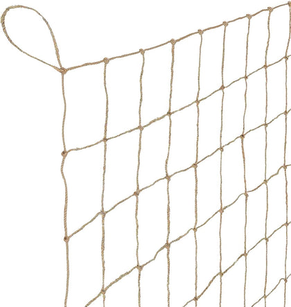 Miuezuth jute netting for climbing plants forming a sturdy garden trellis.