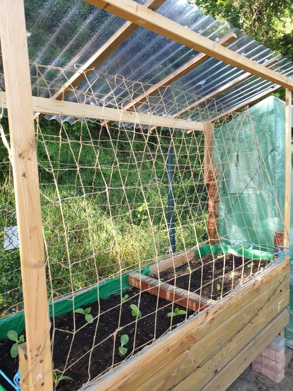 Miuezuth jute netting suitable for garden use on trellises and fences.