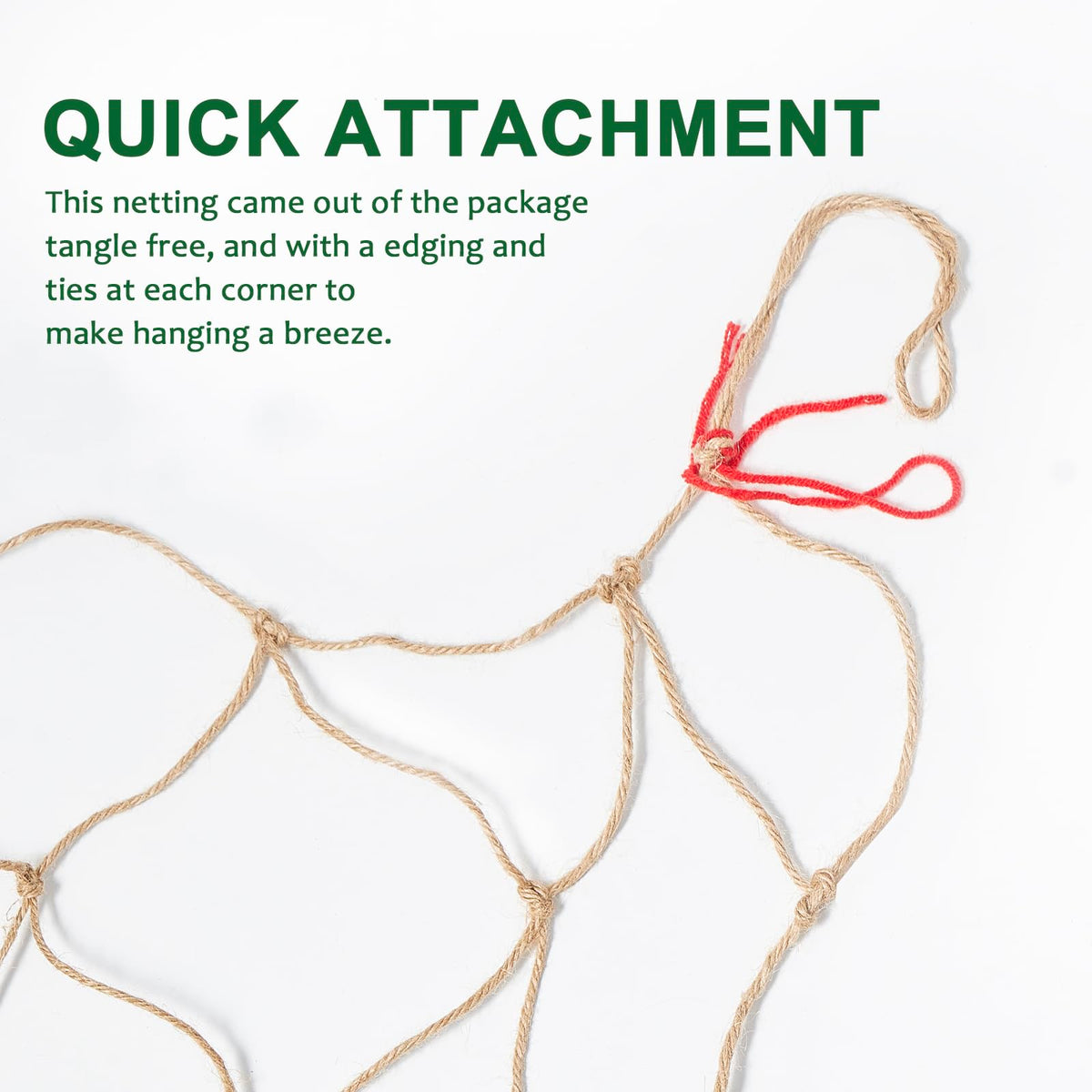 Miuezuth jute netting natural material for eco friendly trellises.