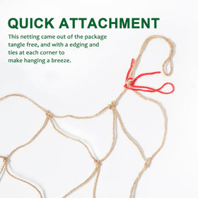 Miuezuth jute netting natural material for eco friendly trellises.