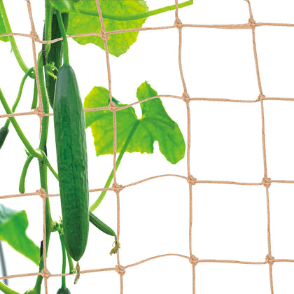 Miuezuth jute trellis netting, full-size grid ideal for climbing vines